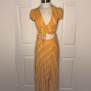 Yellow 2-Piece Wrap Set